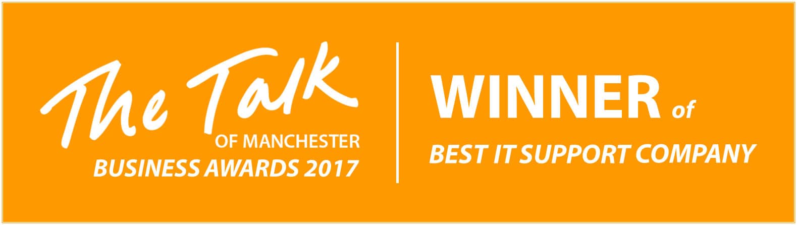 The Talk Business Awards 2017 - Winner - Best IT Support Company